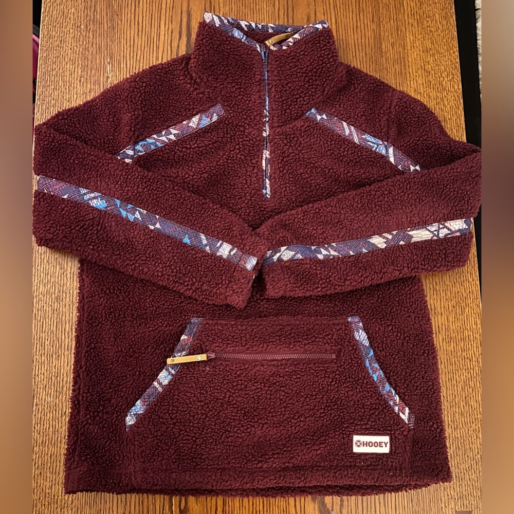 Hooey Women’s Maroon‎ Aztec Sherpa Size M